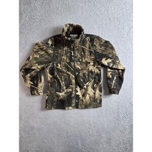 Columbia Fleece Camo Jacket Youth M 10/12 Full Zip Hunting Pockets Warm Outdoors